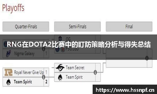 RNG在DOTA2比赛中的盯防策略分析与得失总结